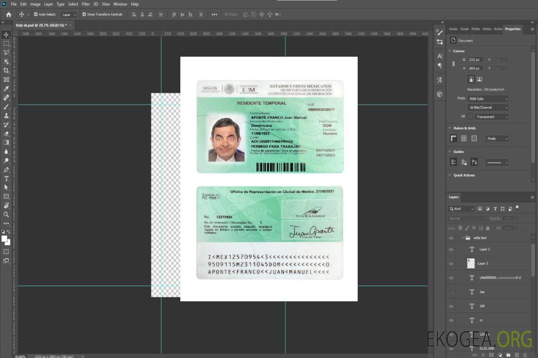 Permis de séjour au Mexique 2021-présent template Permis de séjour au Mexique 2021-présent template